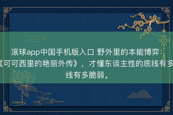 滚球app中国手机版入口 野外里的本能博弈：重看《可可西里的艳丽外传》，才懂东谈主性的底线有多脆弱。