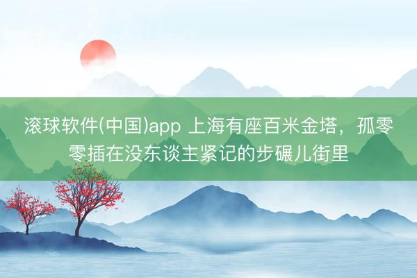 滚球软件(中国)app 上海有座百米金塔，孤零零插在没东谈主紧记的步碾儿街里