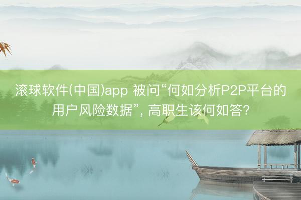 滚球软件(中国)app 被问“何如分析P2P平台的用户风险数据”， 高职生该何如答?