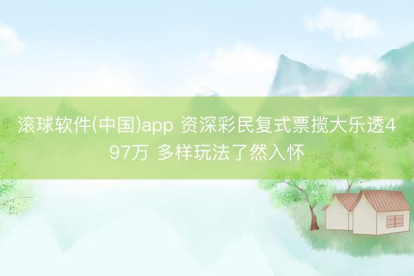 滚球软件(中国)app 资深彩民复式票揽大乐透497万 多样玩法了然入怀
