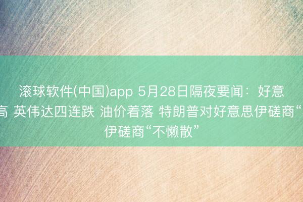 滚球软件(中国)app 5月28日隔夜要闻：好意思股收高 英伟达四连跌 油价着落 特朗普对好意思伊磋商“不懒散”
