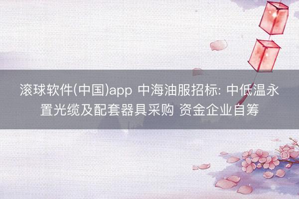 滚球软件(中国)app 中海油服招标: 中低温永置光缆及配套器具采购 资金企业自筹