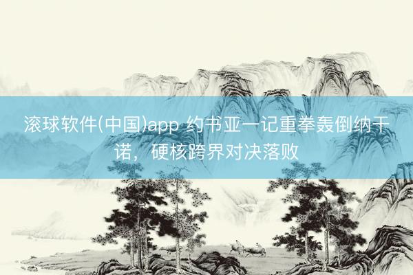 滚球软件(中国)app 约书亚一记重拳轰倒纳干诺，硬核跨界对决落败