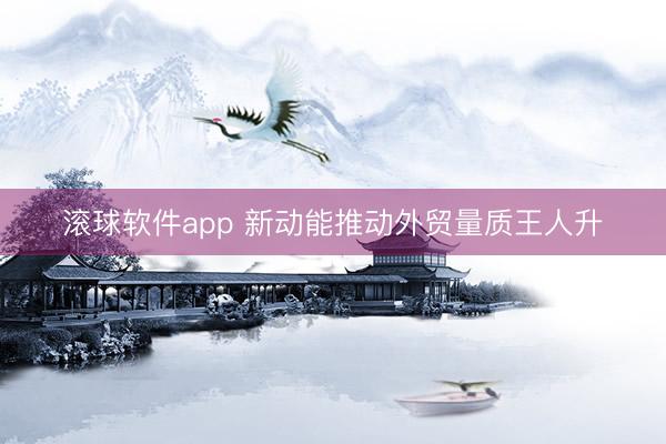滚球软件app 新动能推动外贸量质王人升