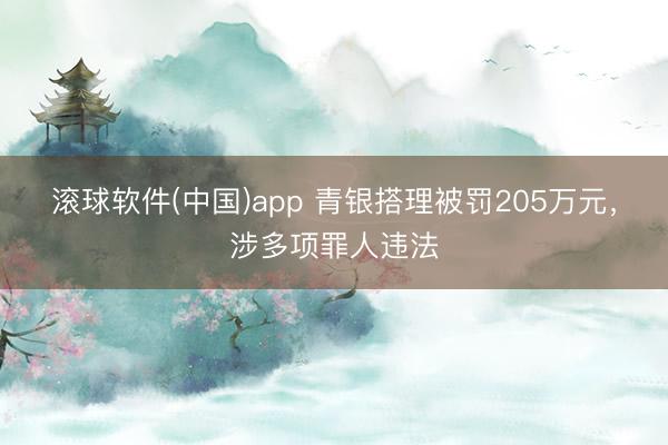滚球软件(中国)app 青银搭理被罚205万元，涉多项罪人违法