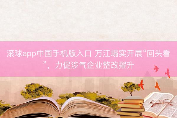滚球app中国手机版入口 万江塌实开展“回头看”，力促涉气企业整改擢升